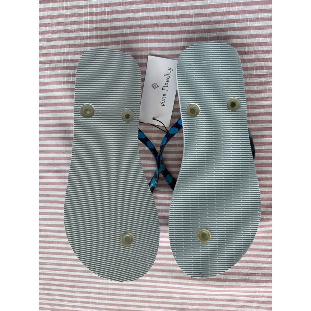 New! Vera Bradley Flip Flops Marian Floral Pattern Size 7-8 Beach Floral swim - Picture 2 of 4
